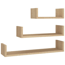 Wandschappen 3 st bewerkt hout sonoma eikenkleurig Sonoma eiken