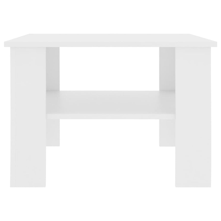 Salontafel 60X60X42 Cm Bewerkt Hout Wit