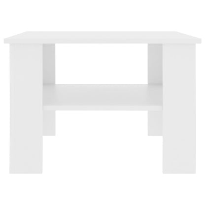 Salontafel 60X60X42 Cm Bewerkt Hout Wit