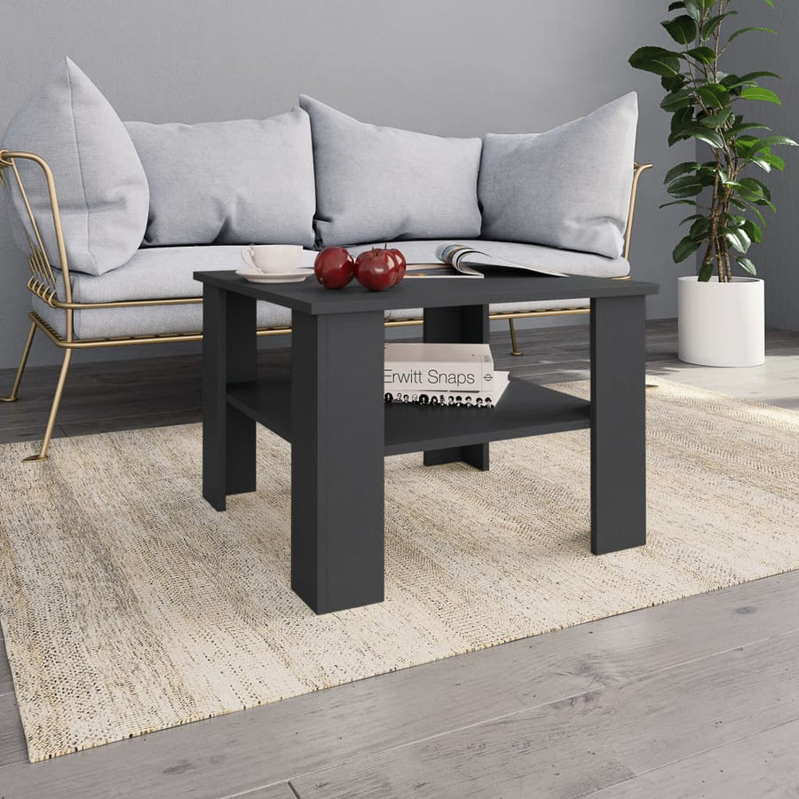 Salontafel 60X60X42 Cm Bewerkt Hout Wit