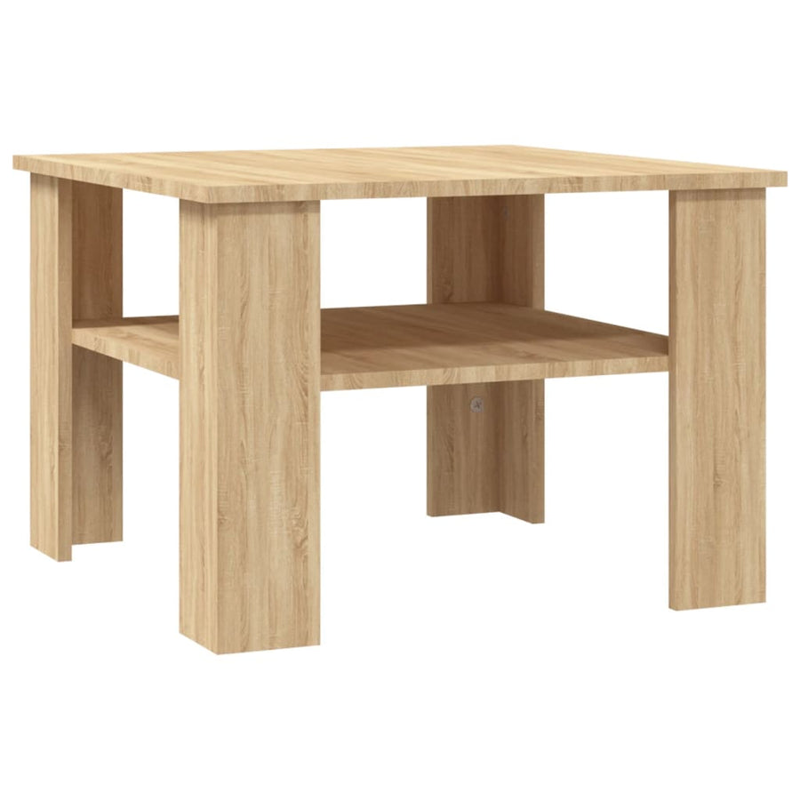 Salontafel 60x60x42 cm bewerkt hout sonoma eikenkleurig Eiken