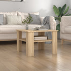Salontafel 60x60x42 cm bewerkt hout sonoma eiken