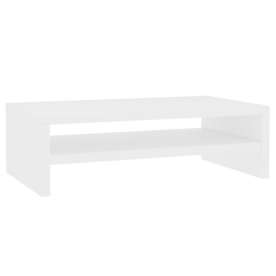 Monitorstandaard 42X24X3 Cm Bewerkt Hout Wit