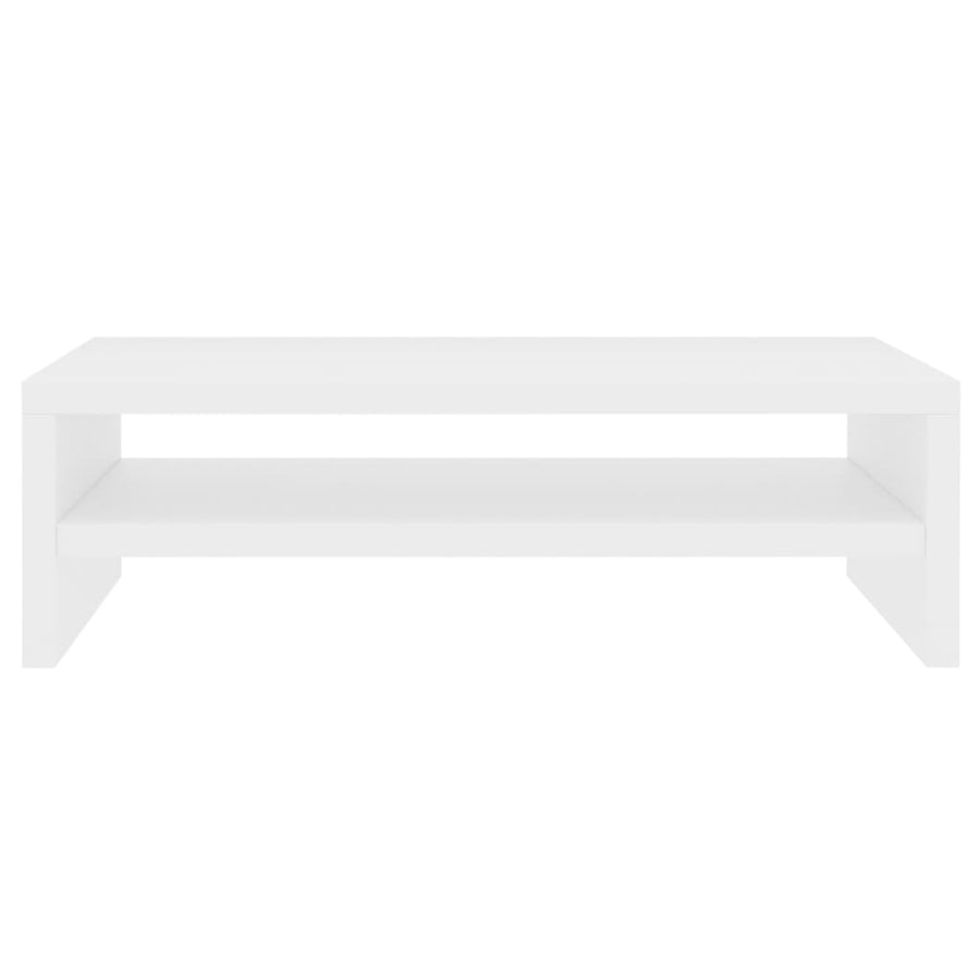 Monitorstandaard 42X24X3 Cm Bewerkt Hout Wit