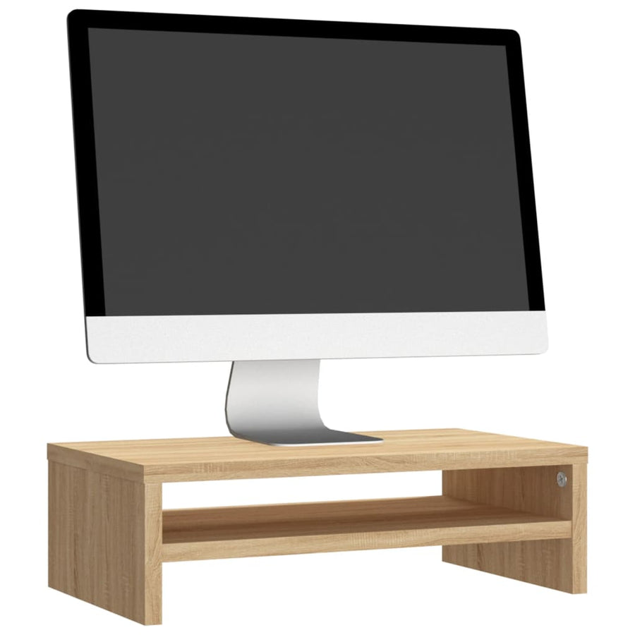 Monitorstandaard 42x24x13 cm bewerkt hout sonoma eikenkleurig Sonoma eiken