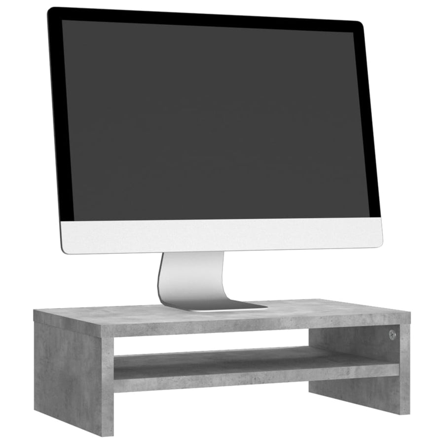 Monitorstandaard 42x24x13 cm spaanplaat betongrijs Betongrijs