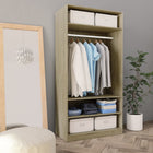 Kledingkast 100x50x200 cm bewerkt hout sonoma eiken