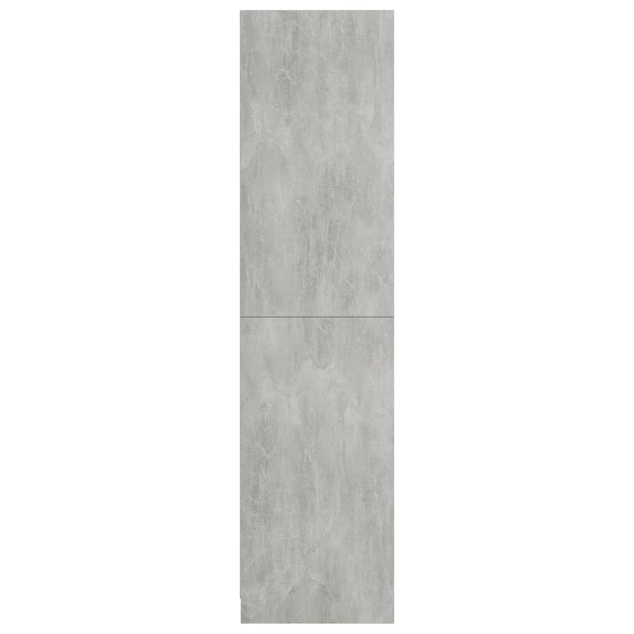 Kledingkast Bewerkt Hout Betongrijs 3 schappen 100 x 50 x 200 cm