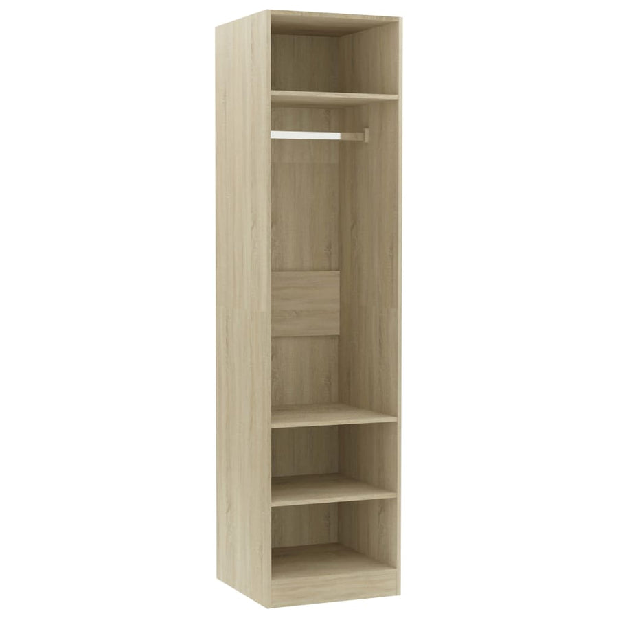 Kledingkast Bewerkt Hout Kleurig Sonoma Eiken 3 schappen 50 x 50 x 200 cm