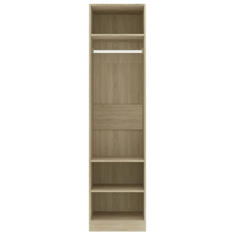Kledingkast Bewerkt Hout Kleurig Sonoma Eiken 3 schappen 50 x 50 x 200 cm
