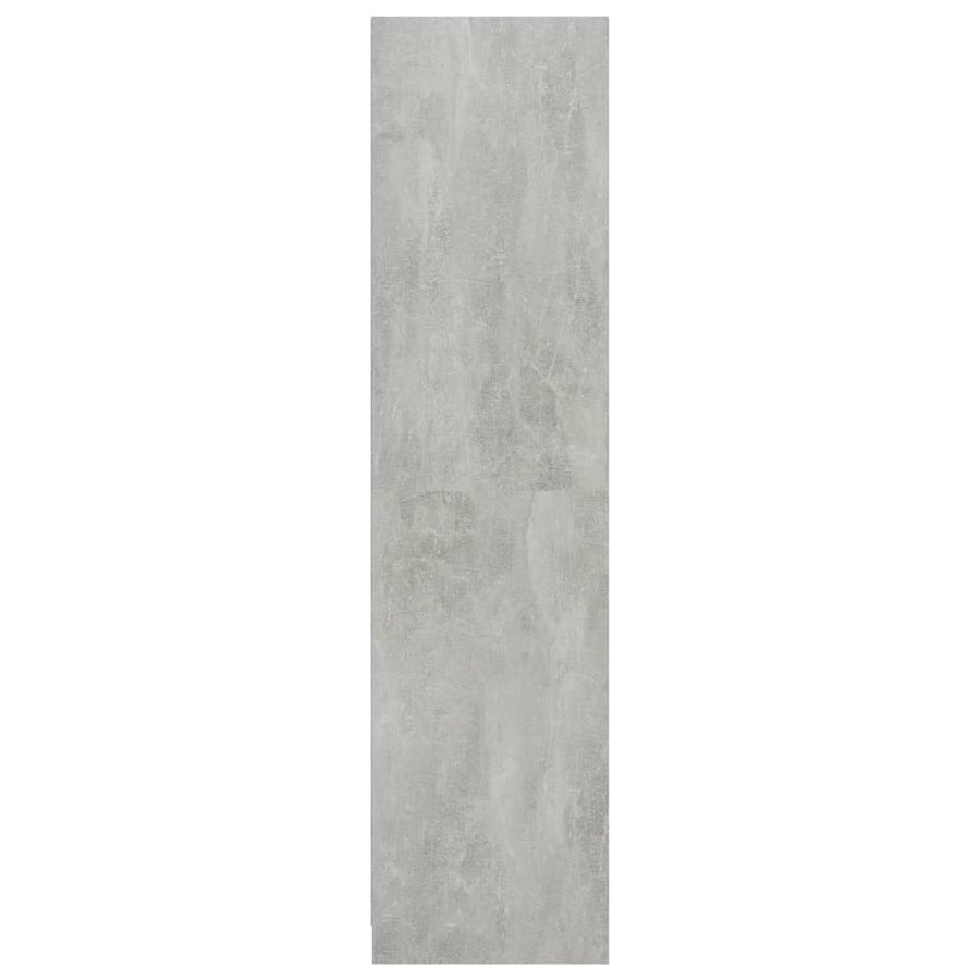 Kledingkast Bewerkt Hout Betongrijs 3 schappen 50 x 50 x 200 cm