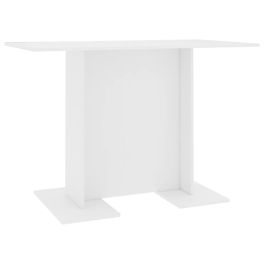 Eettafel 110X60X75 Cm Bewerkt Hout Wit