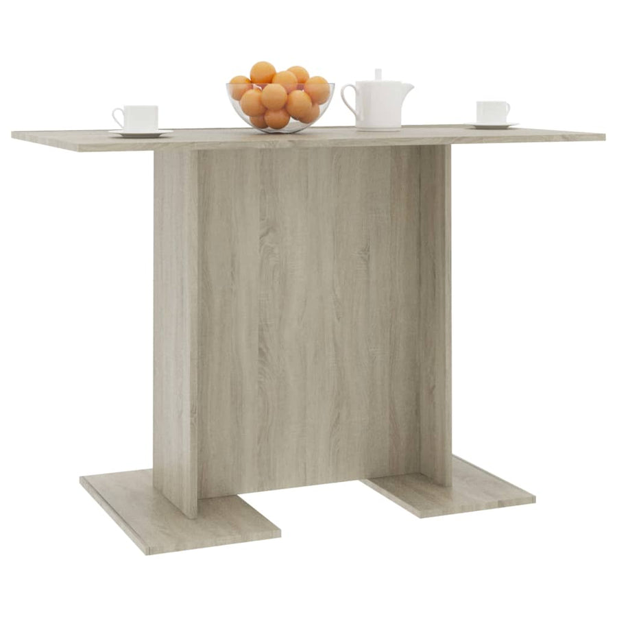 Eettafel 110X60X75 Cm Bewerkt Hout Sonoma Eikenkleurig