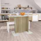 Eettafel 110x60x75 cm bewerkt hout wit sonoma eiken