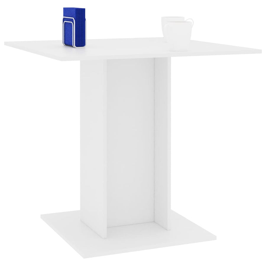 Eettafel 80X80X75 Cm Spaanplaat Wit