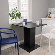 Dining table 80x80x75 cm treated wood black