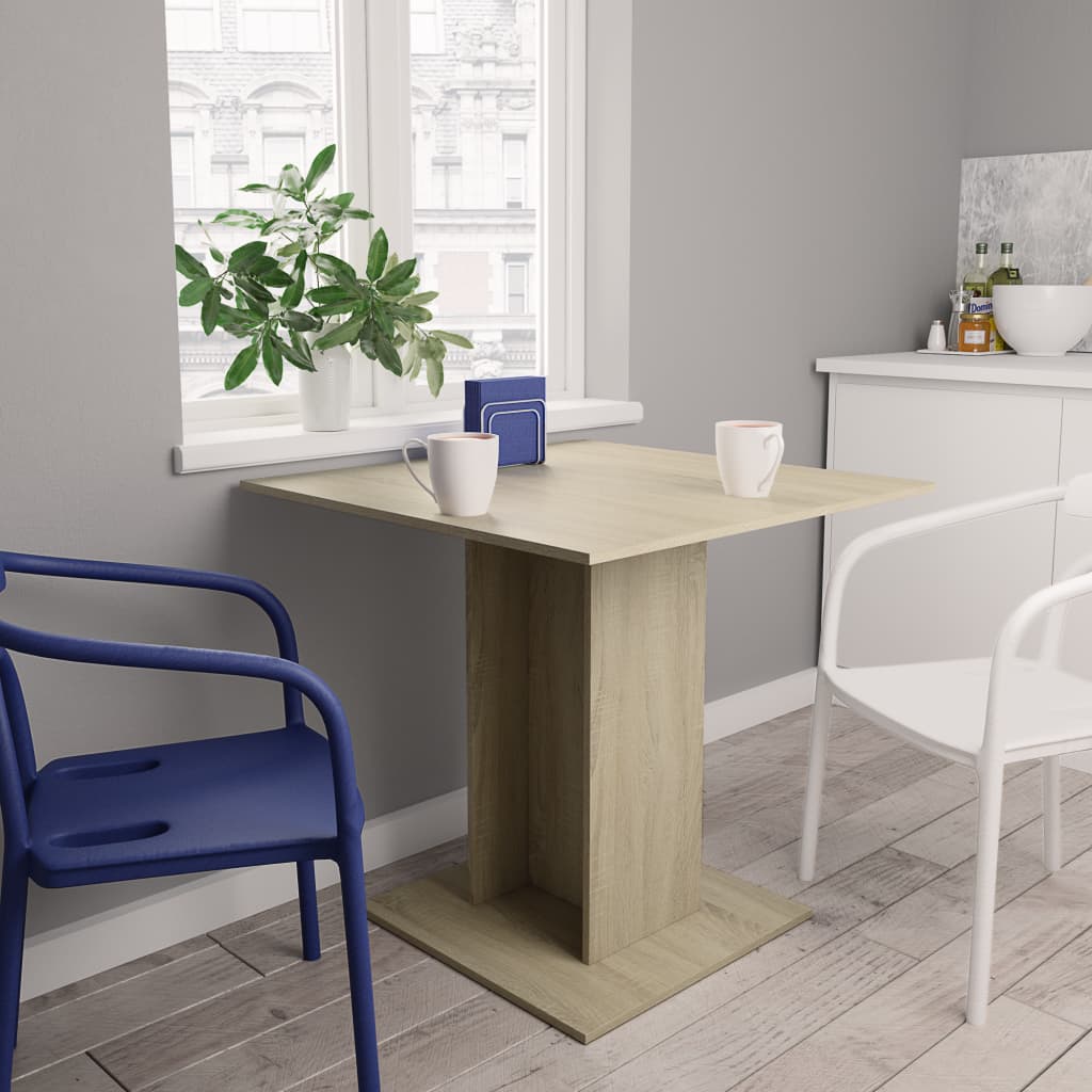 Eettafel 80x80x75 cm spaanplaat sonoma eikenkleurig Sonoma eiken