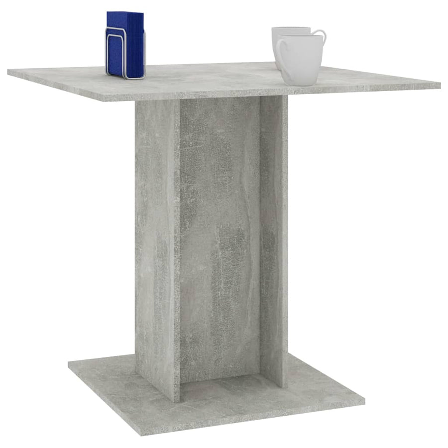 Eettafel 80X80X75 Cm Spaanplaat Betongrijs