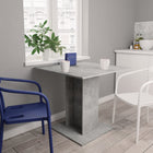 Dining table 80x80x75 cm treated wood concrete grey