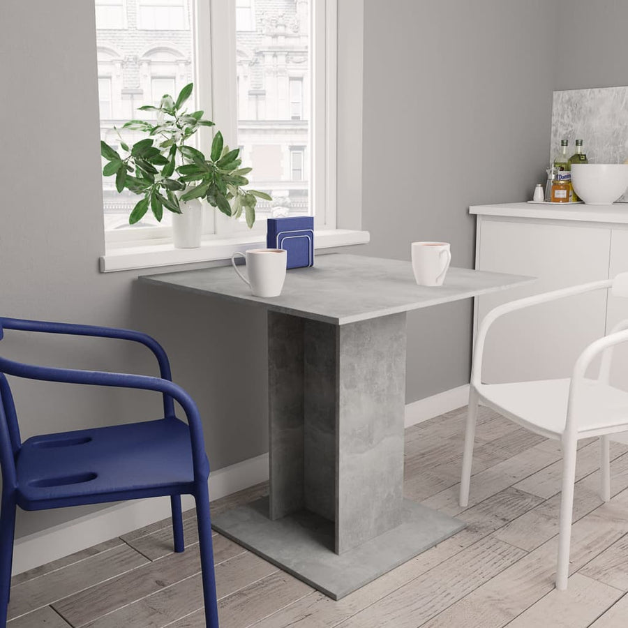Eettafel 80X80X75 Cm Spaanplaat Betongrijs