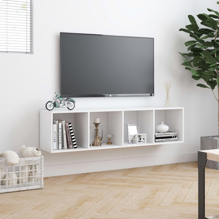 Boekenkast/Tv-Meubel 43X30X36 Cm Wit