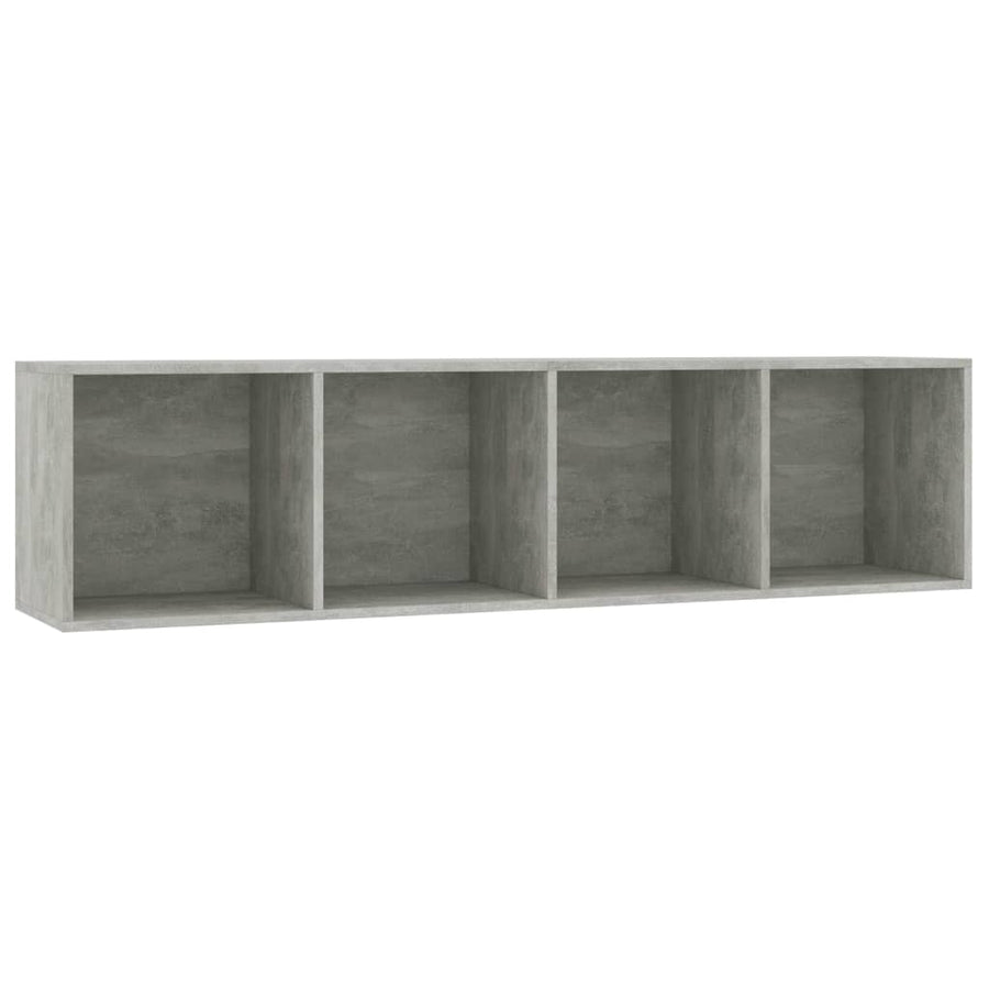 Boekenkast/tv-meubel 143x30x36 cm betongrijs Betongrijs