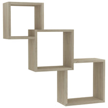 Wandschappen kubus 68x15x68 cm spaanplaat sonoma eikenkleurig Sonoma eiken