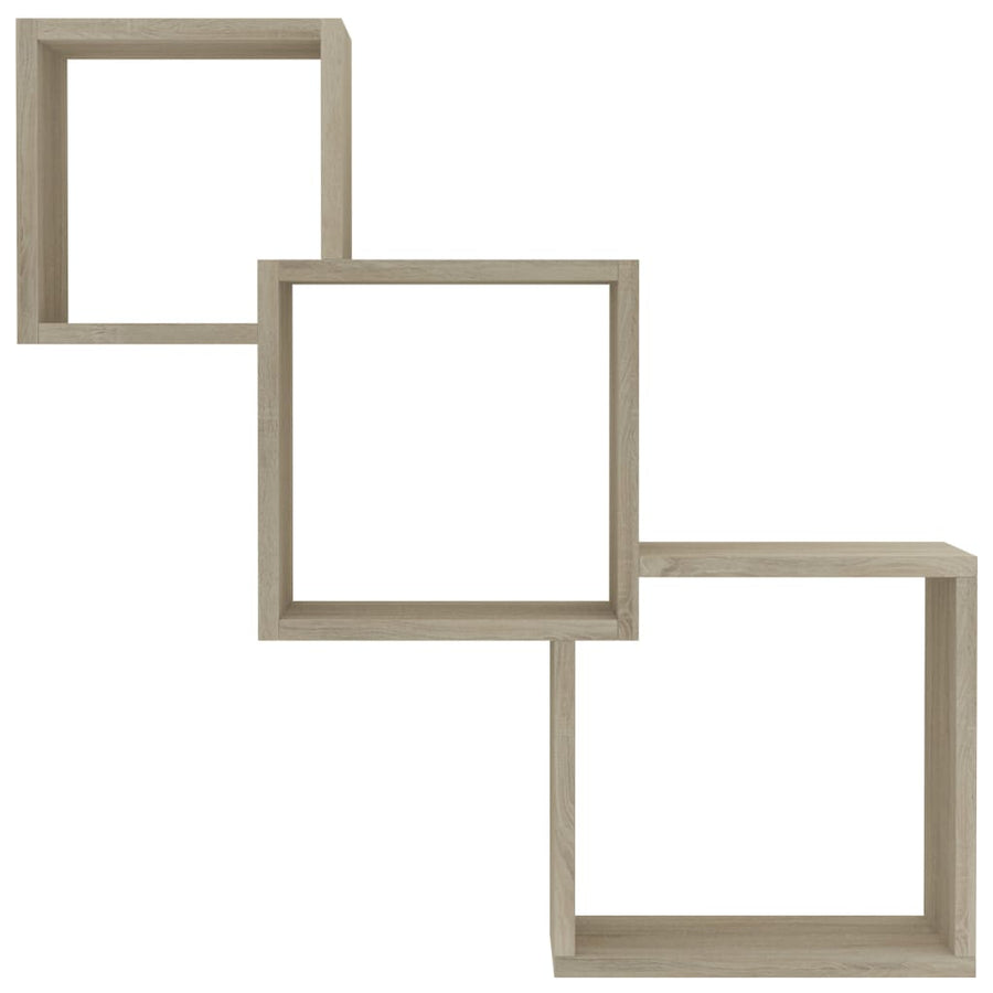 Wandschappen kubus 68x15x68 cm spaanplaat sonoma eikenkleurig Sonoma eiken