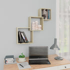 Wandschappen kubus 68x15x68 cm spaanplaat sonoma eiken
