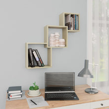 Wandschappen kubus 68x15x68 cm spaanplaat sonoma eikenkleurig Sonoma eiken