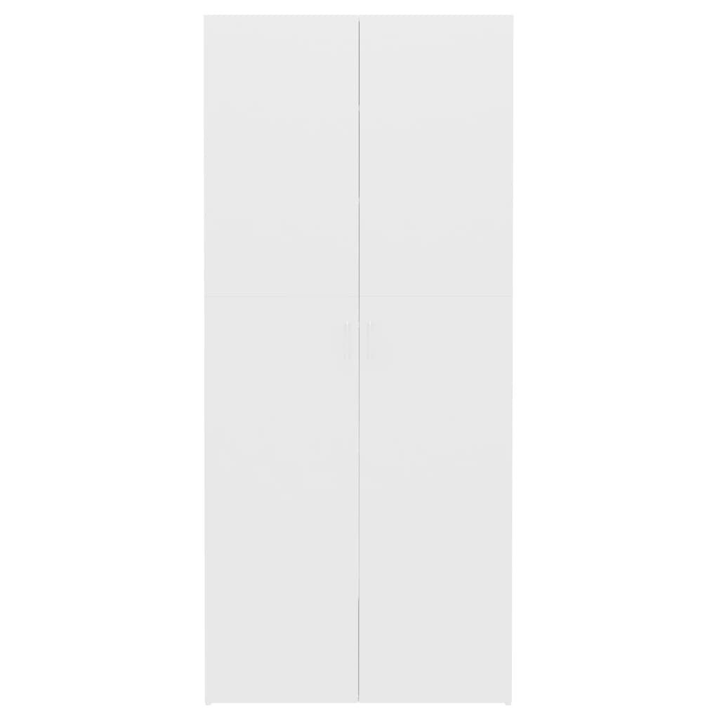 Schoenenkast 80X35,5X180 Cm Bewerkt Hout Wit