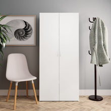 Schoenenkast 80X35,5X180 Cm Bewerkt Hout Wit