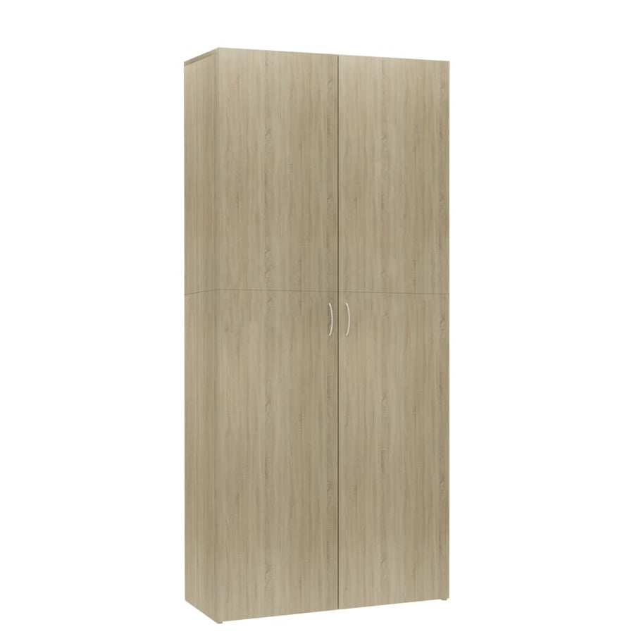 Schoenenkast 80X35,5X180 Cm Bewerkt Hout Kleurig Sonoma Eiken