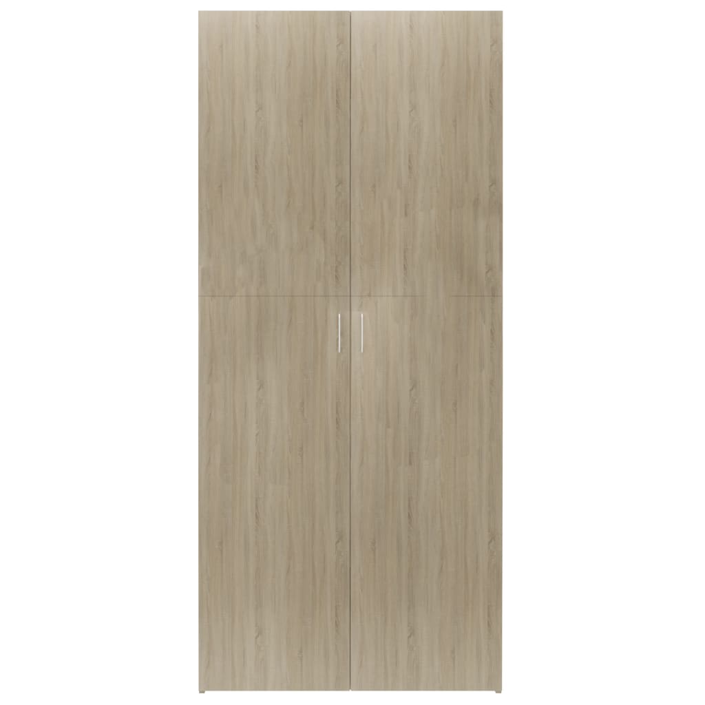 Schoenenkast 80X35,5X180 Cm Bewerkt Hout Kleurig Sonoma Eiken