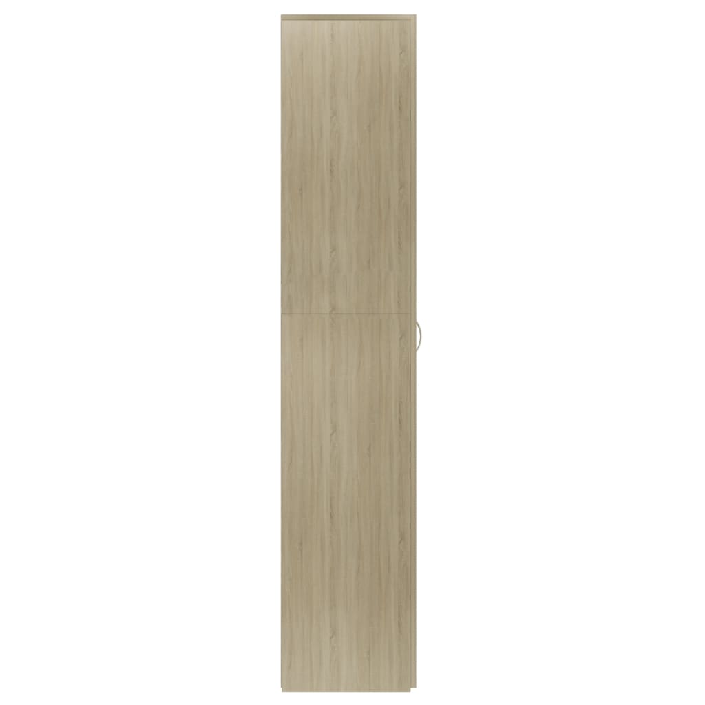 Schoenenkast 80X35,5X180 Cm Bewerkt Hout Kleurig Sonoma Eiken