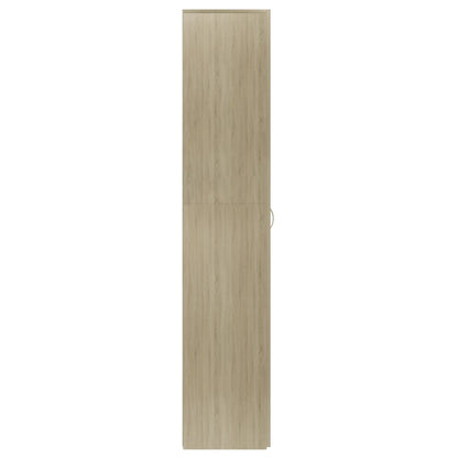 Schoenenkast 80X35,5X180 Cm Bewerkt Hout Kleurig Sonoma Eiken