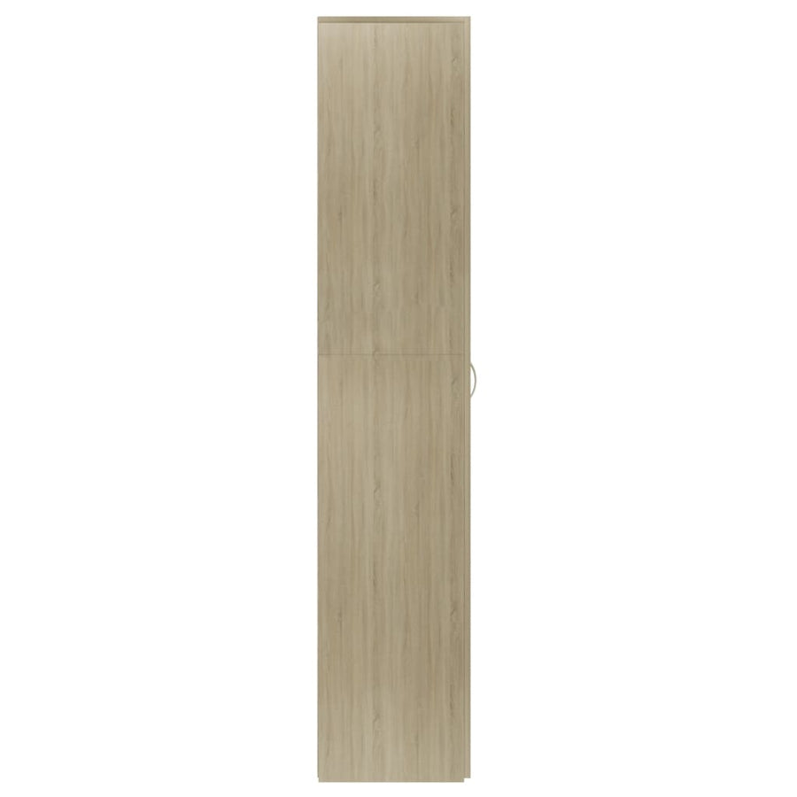 Schoenenkast 80X35,5X180 Cm Bewerkt Hout Kleurig Sonoma Eiken