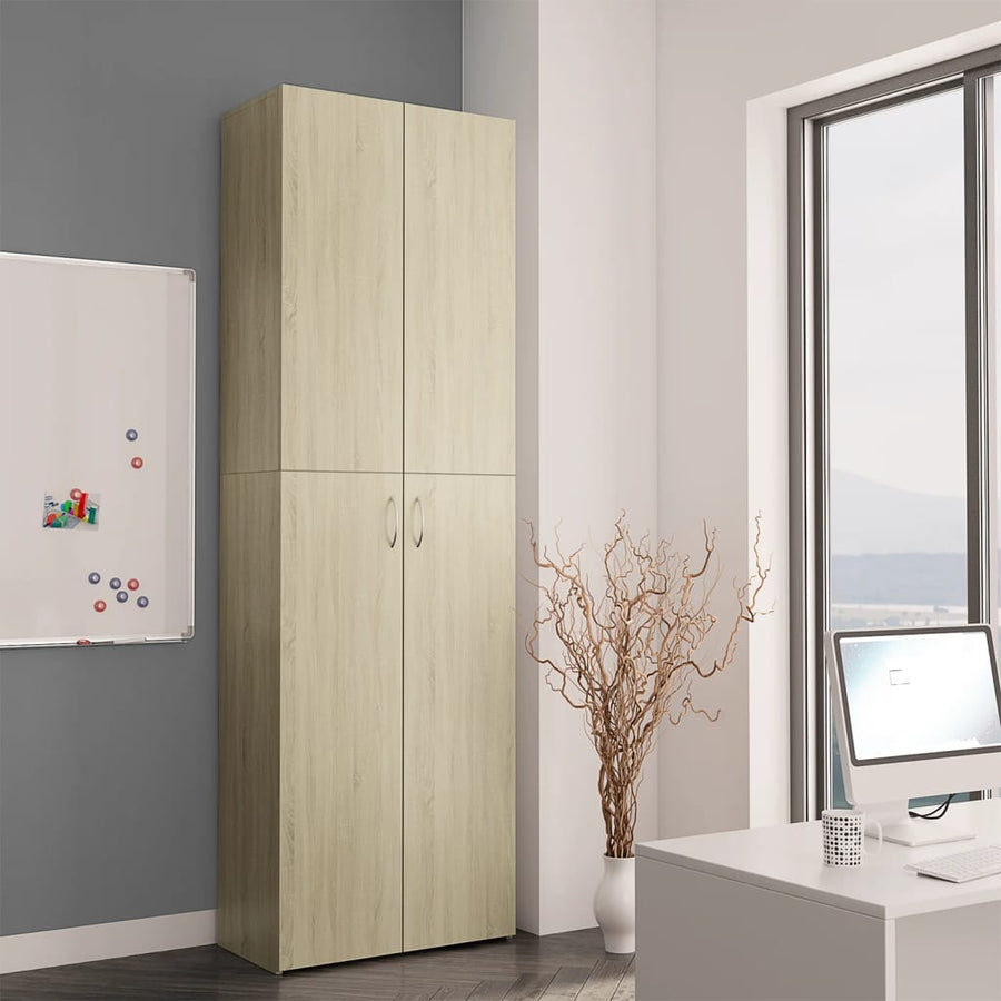 Kantoorkast 60X32X90 Cm Bewerkt Hout Kleurig Sonoma eiken