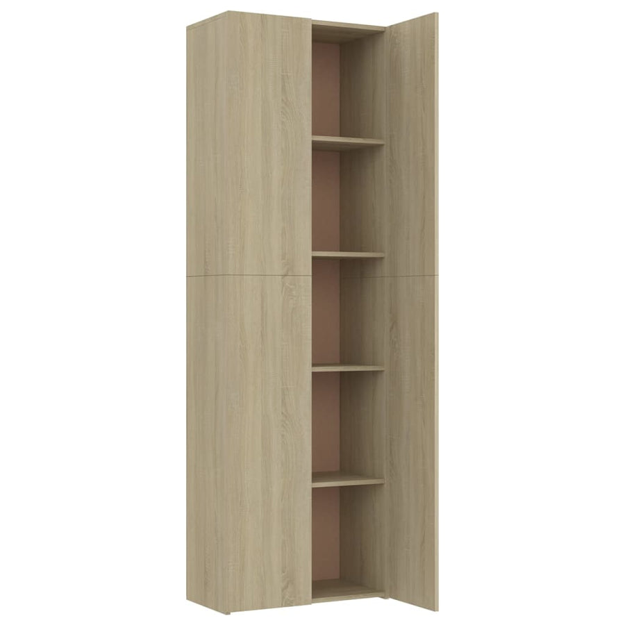 Kantoorkast 60X32X90 Cm Bewerkt Hout Kleurig Sonoma eiken