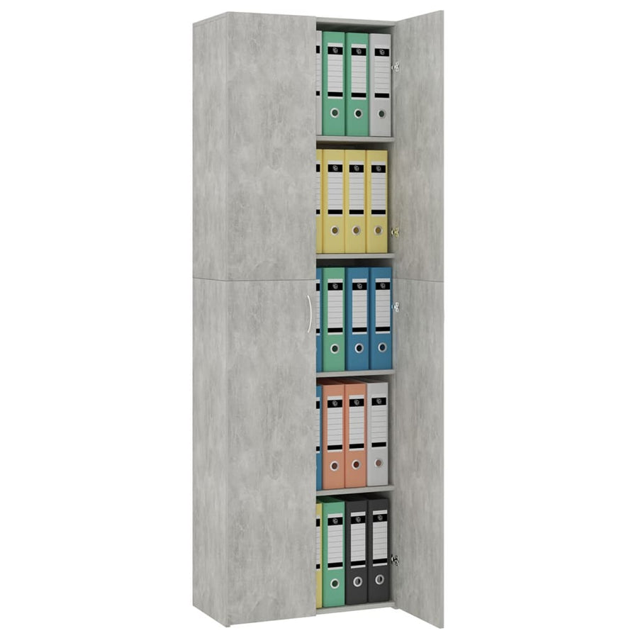 Kantoorkast 60X32X90 Cm Bewerkt Hout Betongrijs