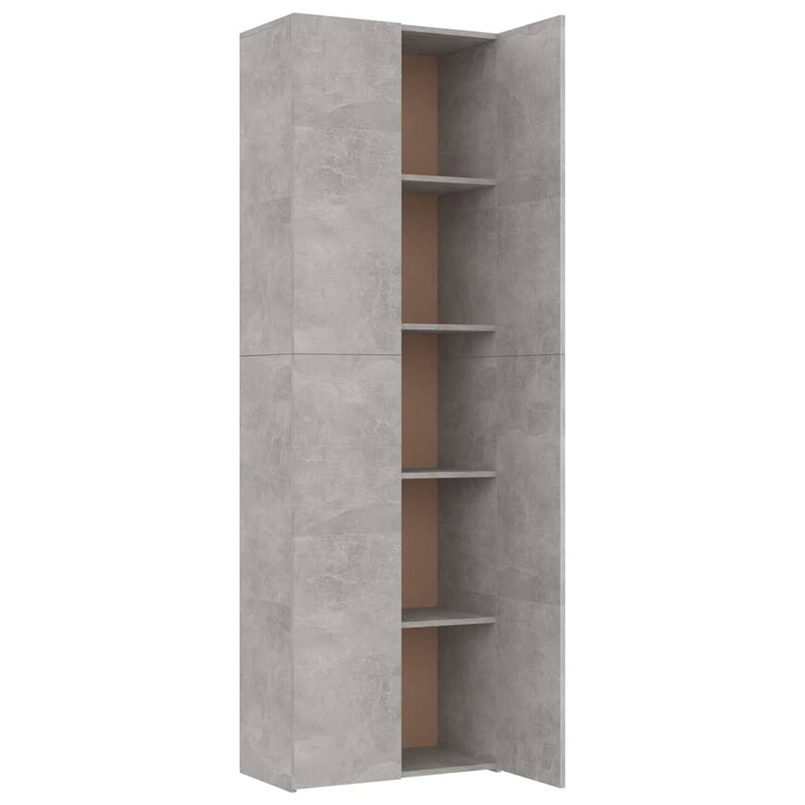 Kantoorkast 60X32X90 Cm Bewerkt Hout Betongrijs