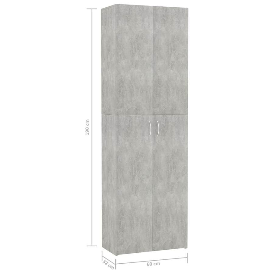 Kantoorkast 60X32X90 Cm Bewerkt Hout Betongrijs