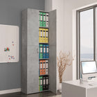 Office cabinet 60x32x190 cm engineered wood concrete grey