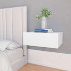 Floating nightstand 40x30x15 cm treated wood white