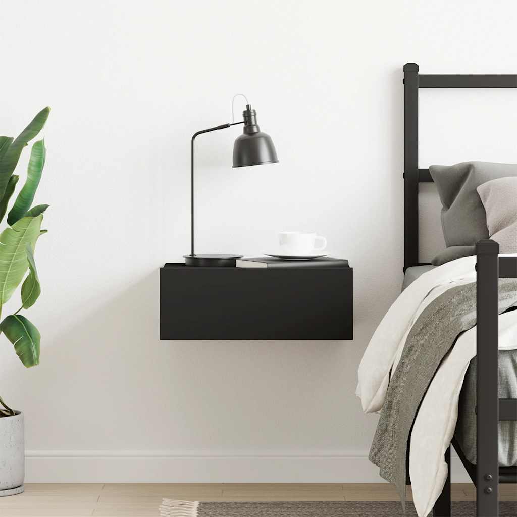Nachtkastje Zwevend 40X30X15 Cm Bewerkt Hout 1