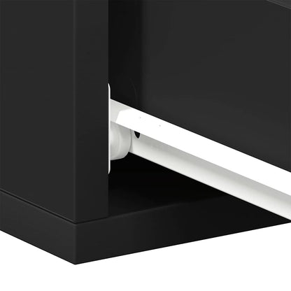 Nachtkastje zwevend 40x30x15 cm bewerkt hout zwart