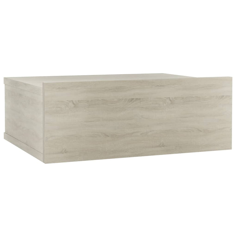 Nachtkastje zwevend 40x30x15cm bewerkt hout sonoma eikenkleurig Sonoma eiken