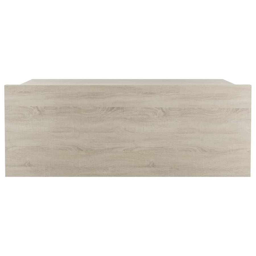 Nachtkastje zwevend 40x30x15cm bewerkt hout sonoma eikenkleurig Sonoma eiken