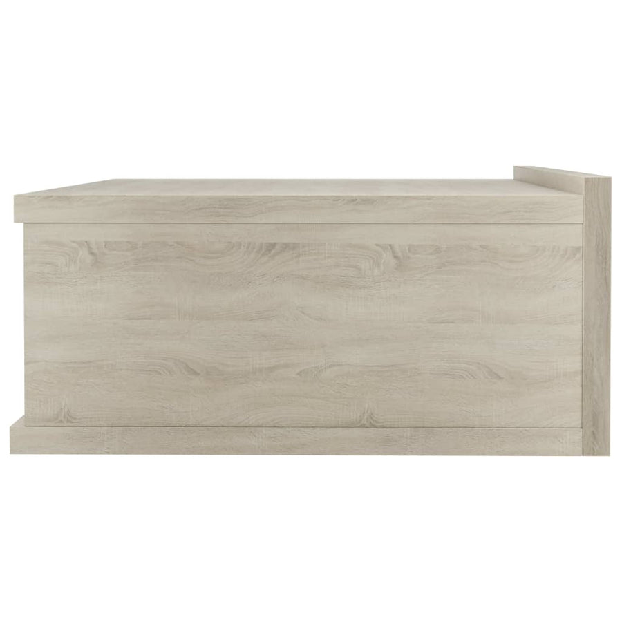 Nachtkastje zwevend 40x30x15cm bewerkt hout sonoma eikenkleurig Sonoma eiken