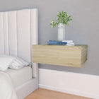 Nachtkastje zwevend 40x30x15 cm bewerkt hout sonoma eiken
